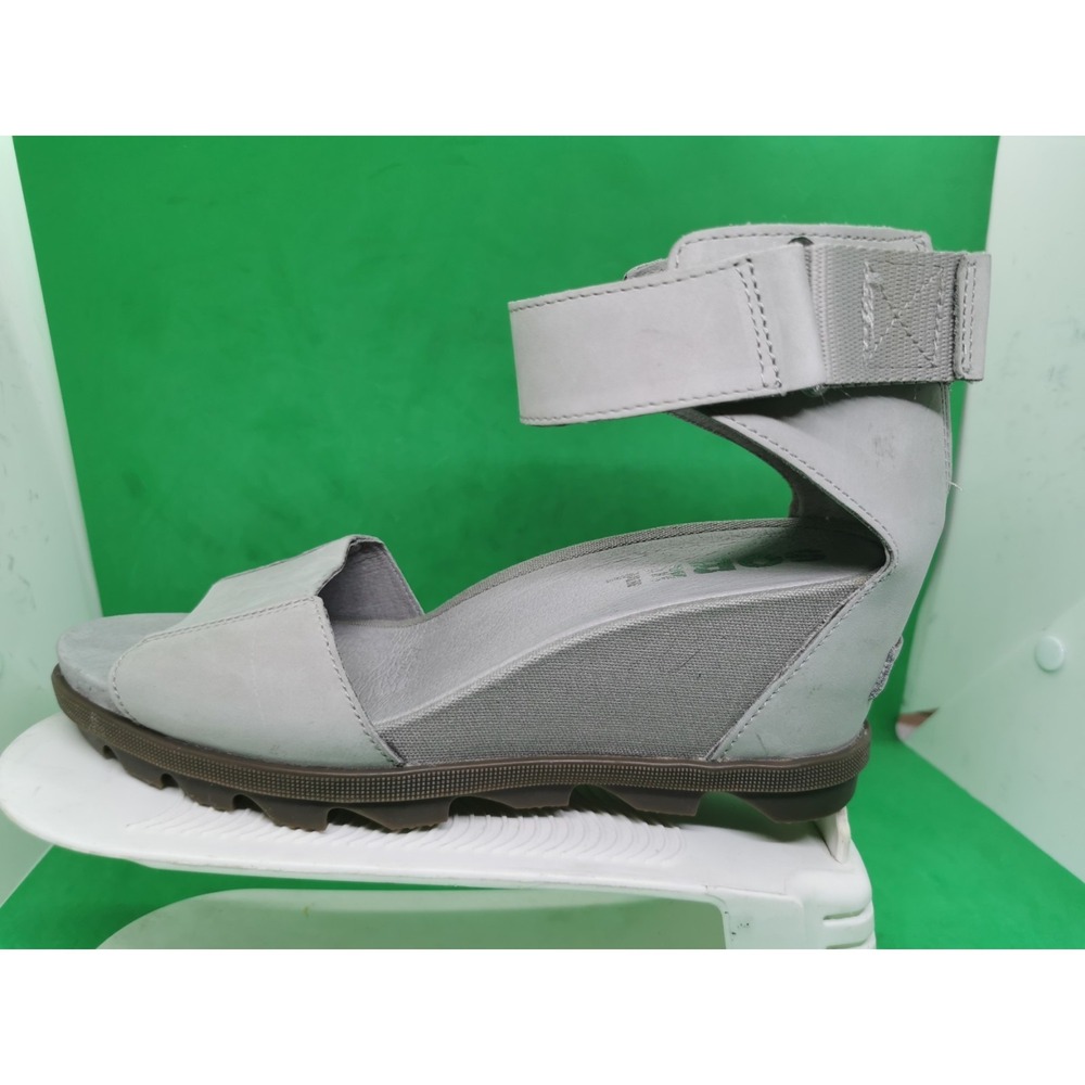 SOREL Women's JOANIE II ANKLE STRAP SANDAL DOVE Wedge Heeled Sandals Size 9.5 - Picture 3 of 16